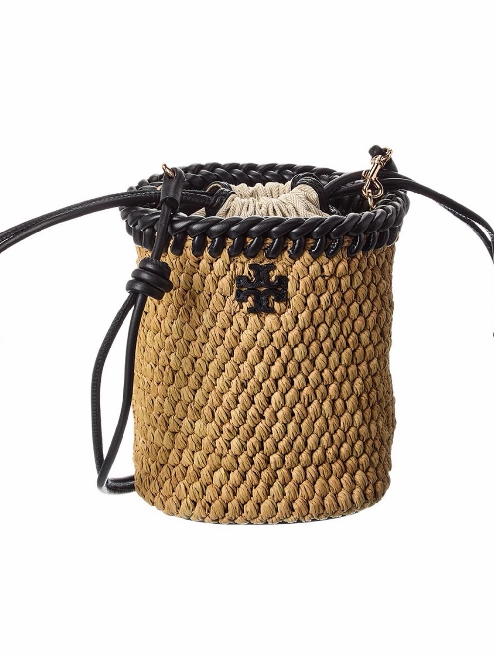 Tory Burch Raffia Bucket Bag with Black Trim
With long adjustable length. - Picture 4 of 6
